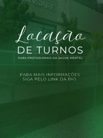 Post sobre locação de turnos para profissionais da saúde mental